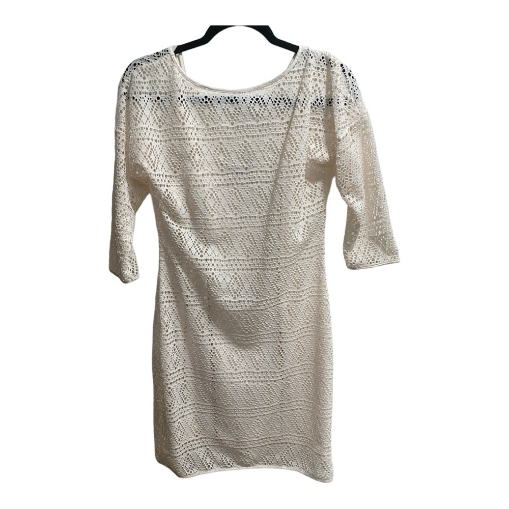 Express crochet like dress, Cream color, size Medium, EUC‎